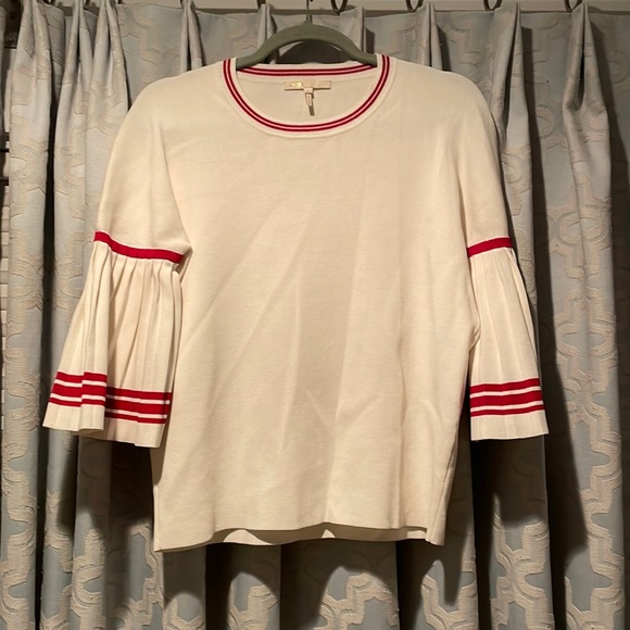 Maje white flattering short sleeve blouse - Picture 1 of 3